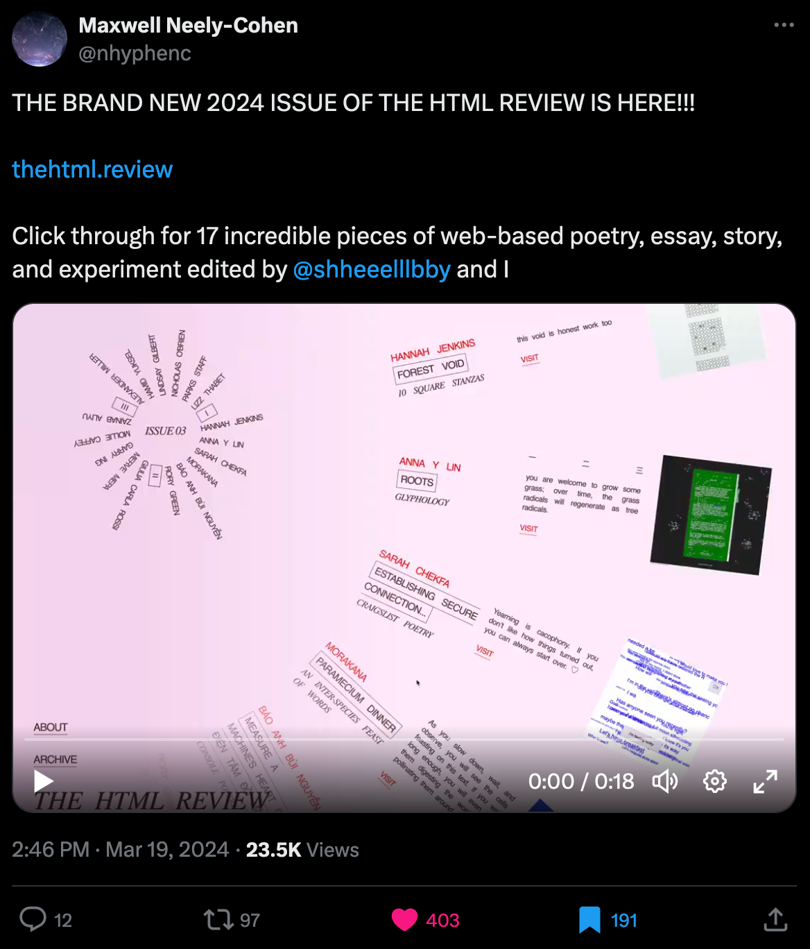 A screenshot of an image showing the HTML review